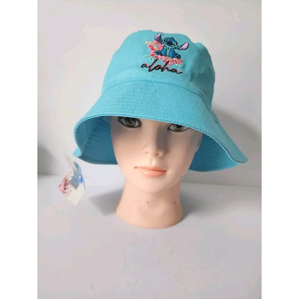 Disney Aloha 100 Anniversary Lilo & Stitch Bucket Hat Blue Adult NWT OS Primark
